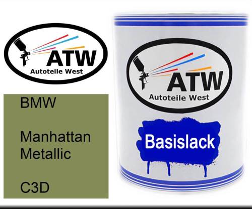 BMW, Manhattan Metallic, C3D: 1L Lackdose, von ATW Autoteile West.